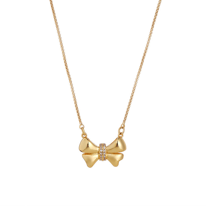 Bow Gem Necklace