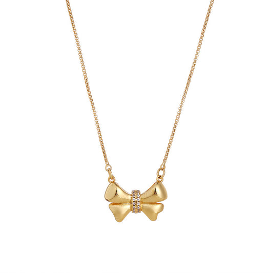 Bow Gem Necklace
