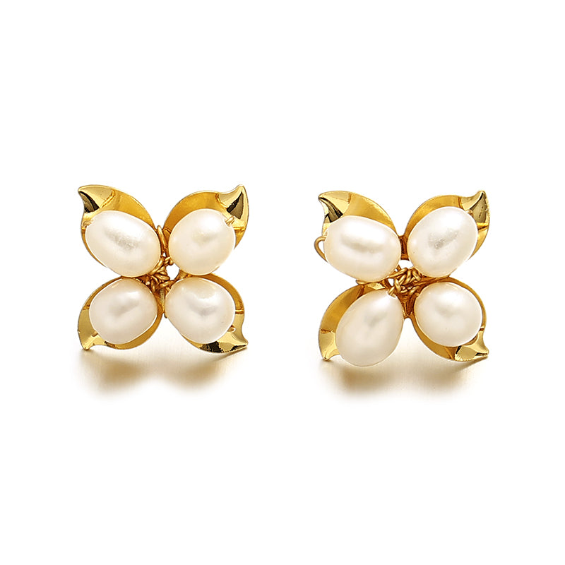Pearl Flower Earrings