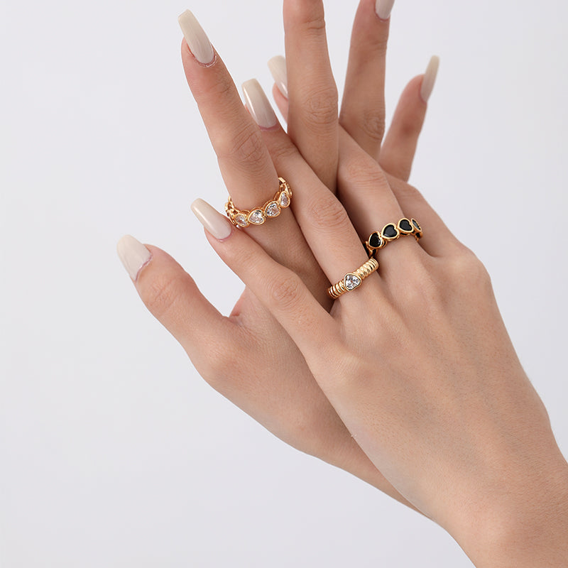 Midnight Heart Ring