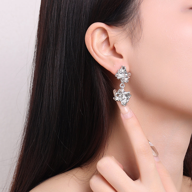 Silver Leaf Earrings