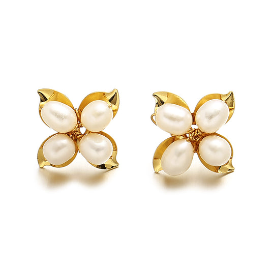 Pearl Flower Earrings