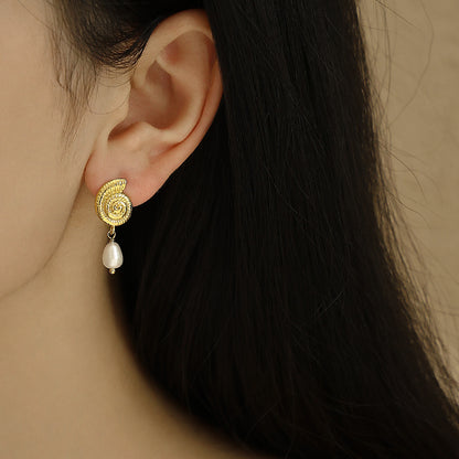 Conch Pearl Earrings