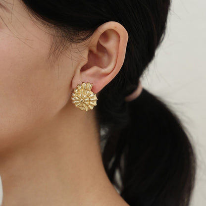 Gold Snail Girl Earrings