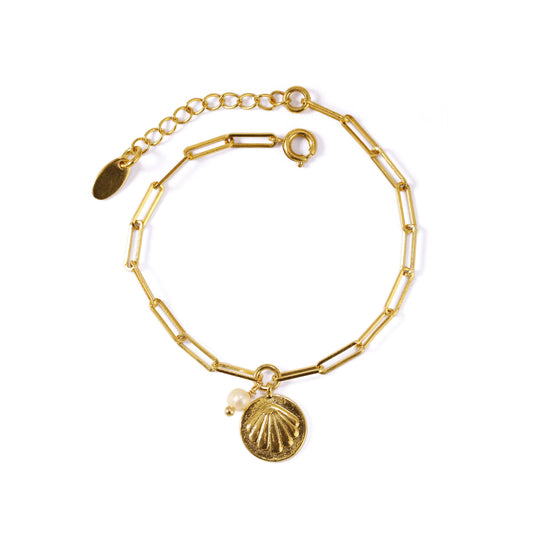 Holy Scallop Coin Bracelet