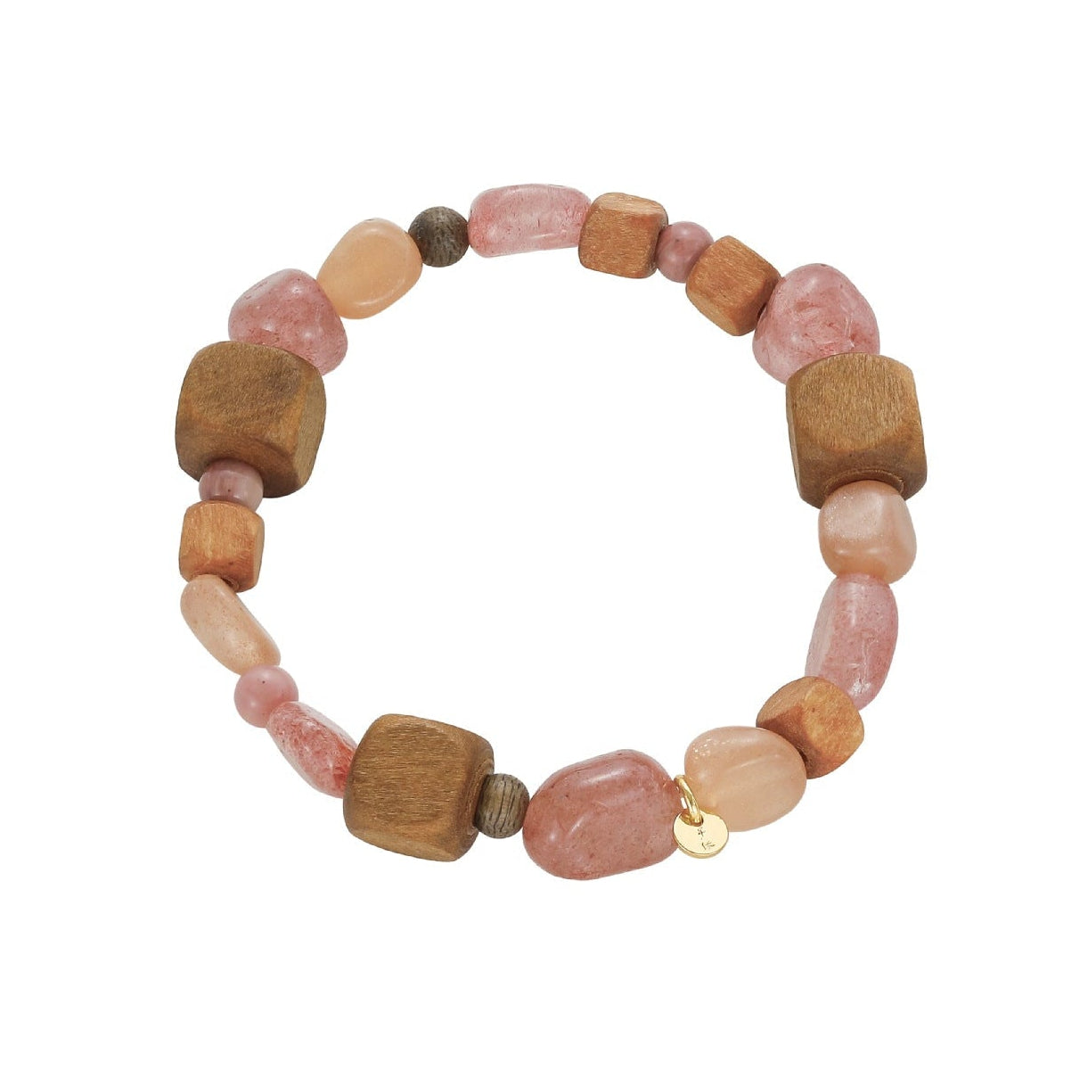 Peach Blossom On Wood Bracelet
