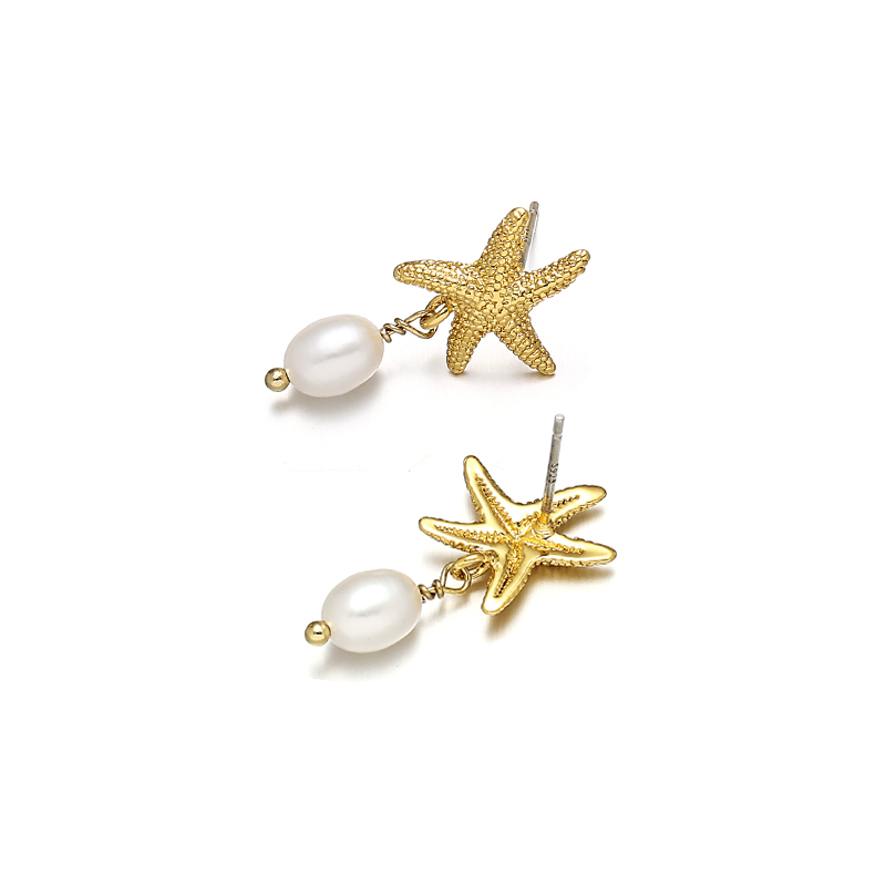 Starfish Pearl Earrings