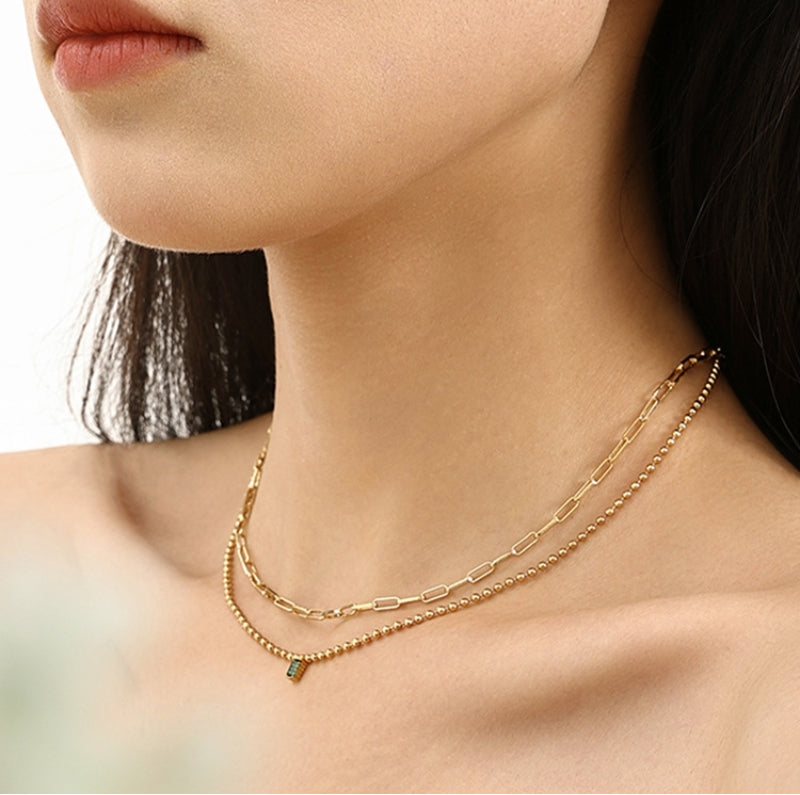 Lush Green Layered Necklace