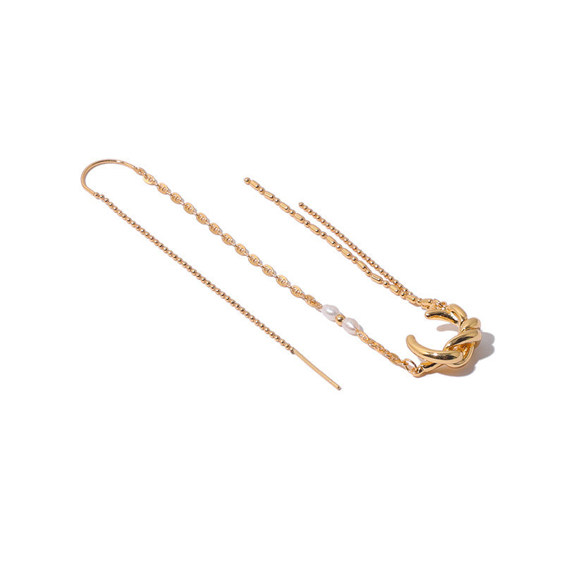 Croissant Dangle Ear Cuff