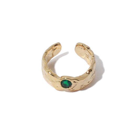 Emerald Hoop Ring