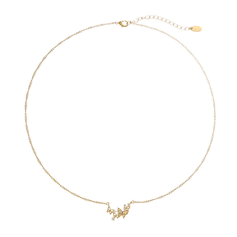 Flying Butterfly Layered Necklace