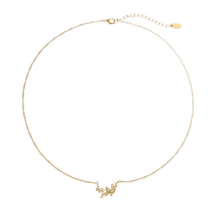 Flying Butterfly Layered Necklace