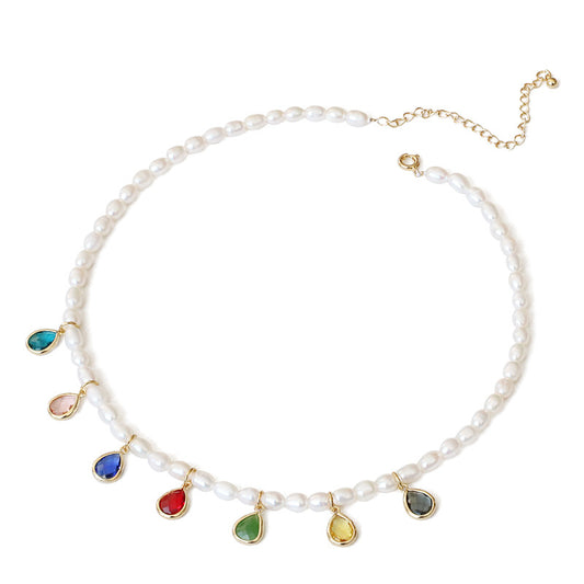 Rainbow Pearl Necklace